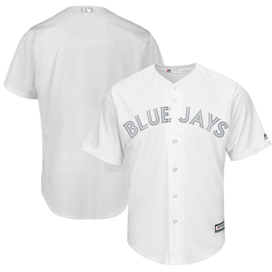 Customized Men Toronto Blue Jays white blank MLB Jersey